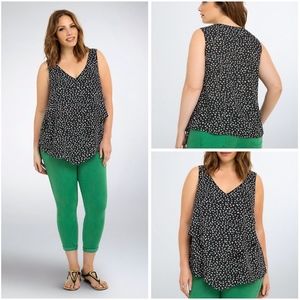 TORRID ~ Sz 1 Georgette HEART Layered Tank Top
